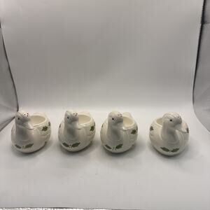 Nancy Lopez 488 Holly Duck Egg Cup Set of 4 *